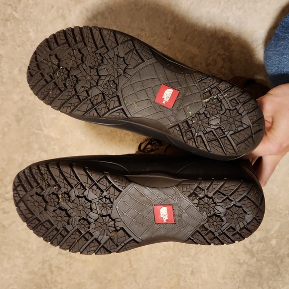 Womens Brown Leather North Face Snow Boots - Picture 13 of 14